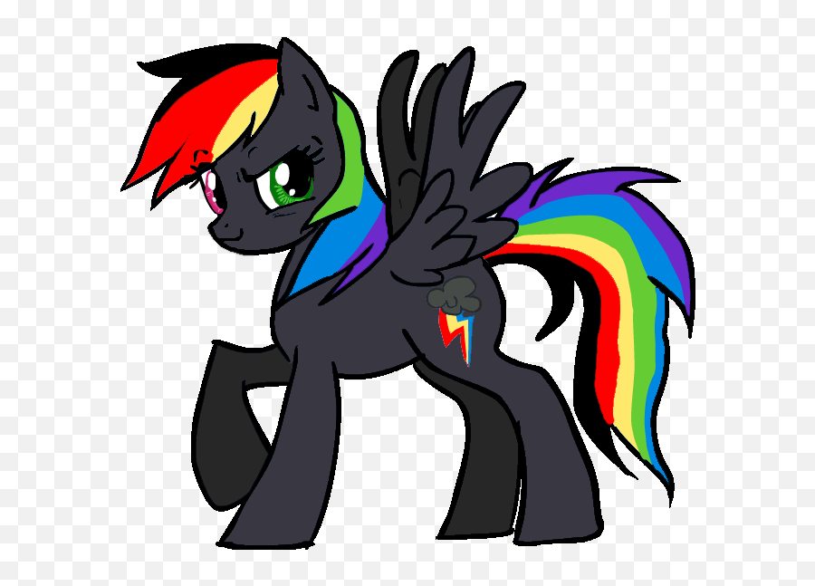 Black Little Pony - Black My Little Pony Emoji,My Little Pony Png