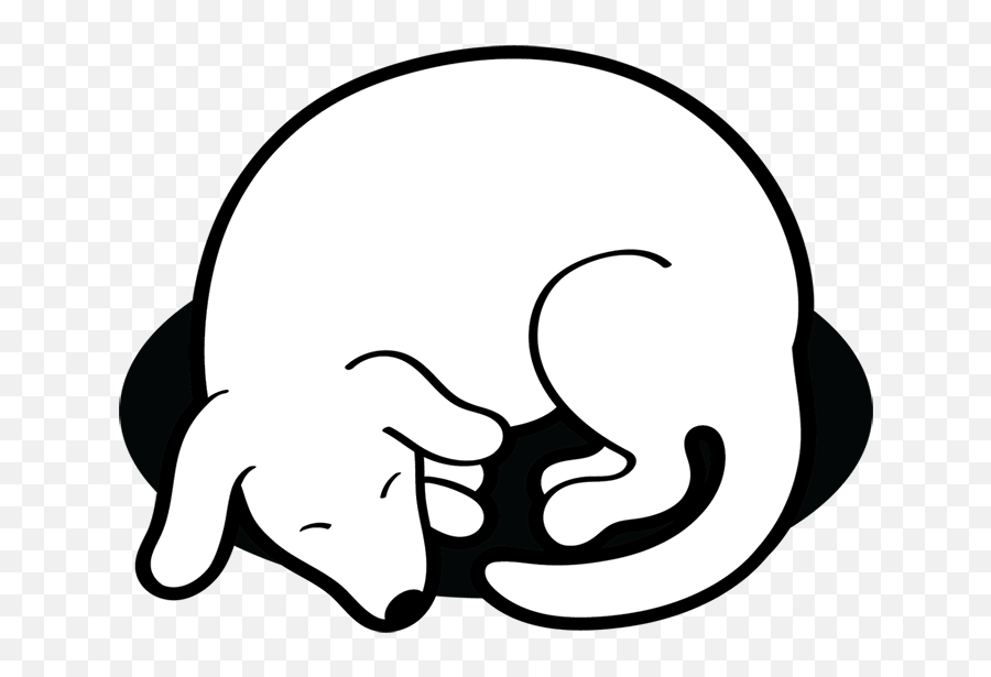 Download Dog Sleeping Clipart Black And White - Dog Png Black And White Dog Sleeping Clipart Emoji,Sleeping Clipart