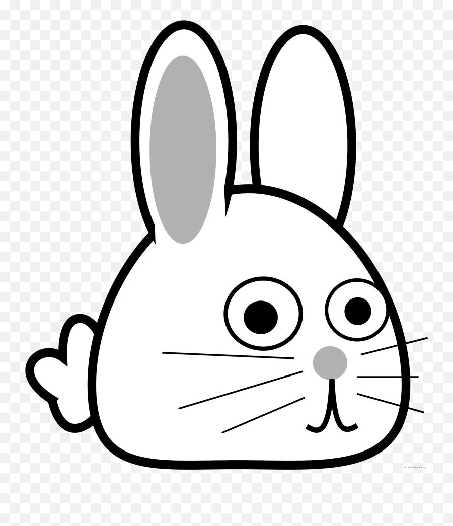 Spring Bunny Animal Free Black White Clipart Images - Easy Kolorowanki Królika Emoji,Bunny Clipart Black And White