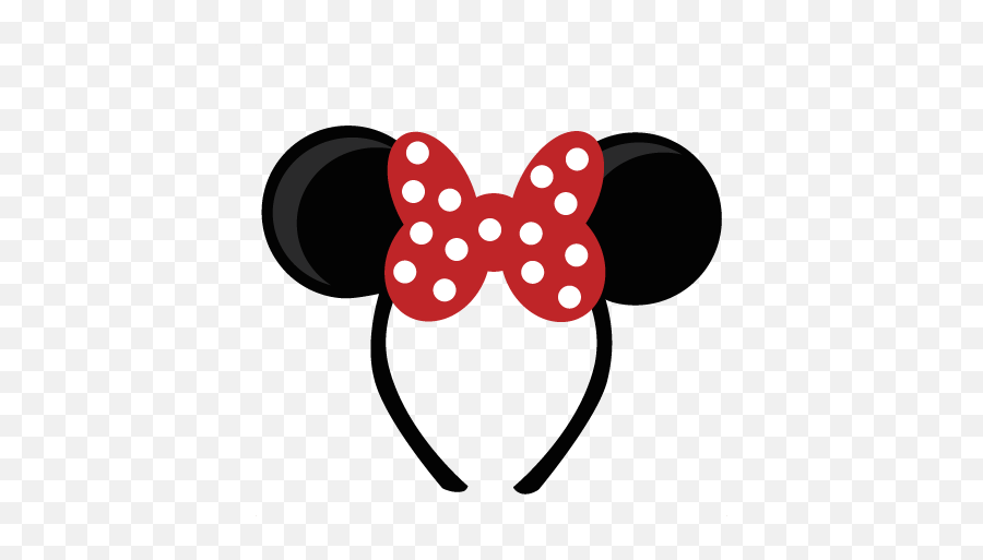 Minnie Ears Clipart - Novocomtop Minnie Mouse Headband Svg Emoji,Minnie Mouse Ears Clipart
