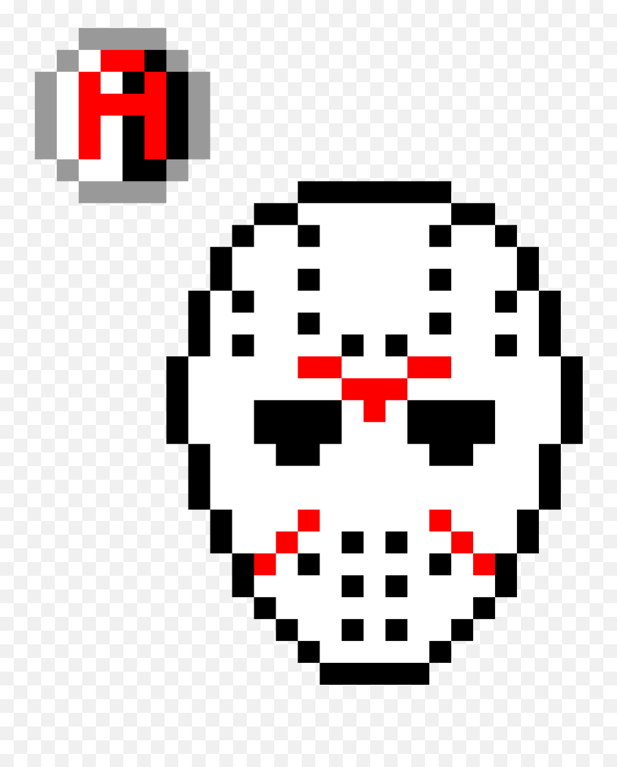 Jason Mask - Jason Mask Pixel Art Emoji,Jason Mask Png