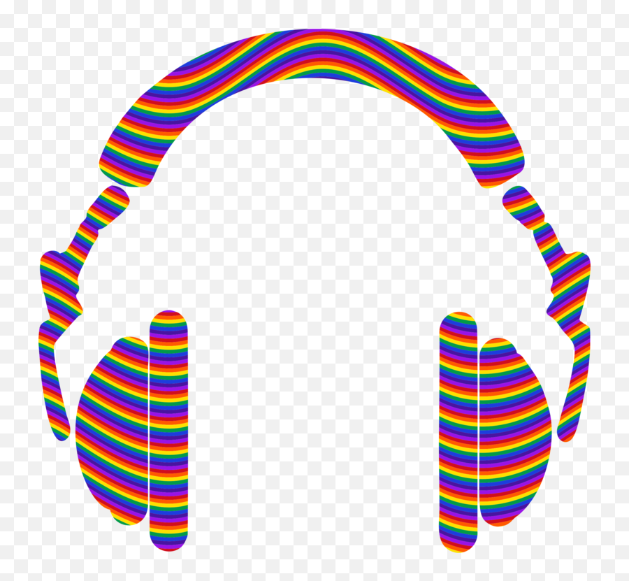Sound Wave Circle Png Clipart - Rainbow Headphones Cartoon Png Emoji,Sound Wave Clipart