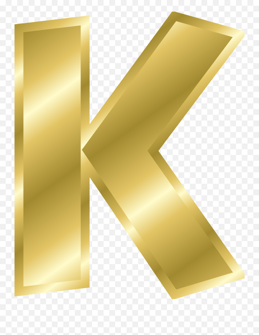 Golden Clipart Alphabet - Lettre K En Majuscule Emoji,K Clipart