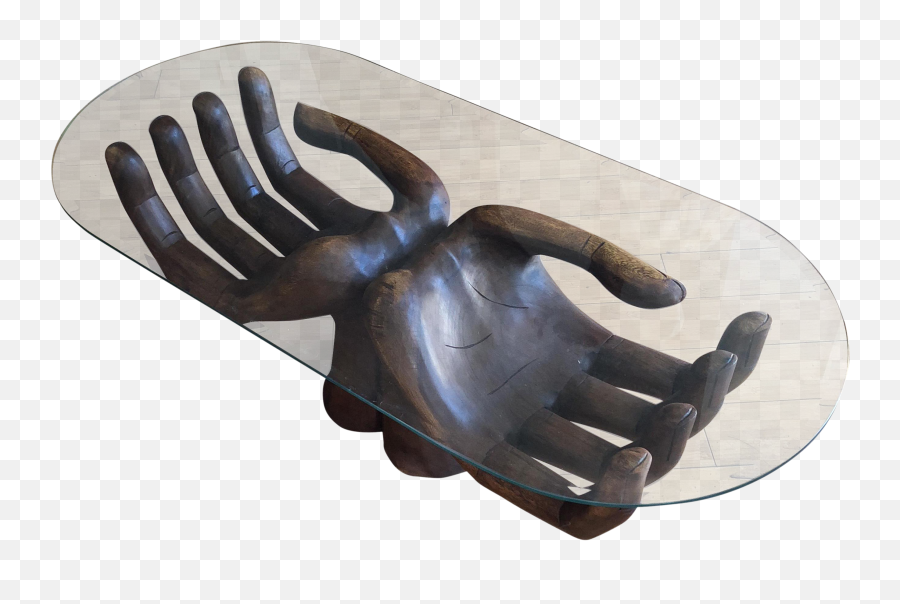 1980s Contemporary Wooden Guayasamin Open Hands Coffee Table Emoji,Open Hands Png
