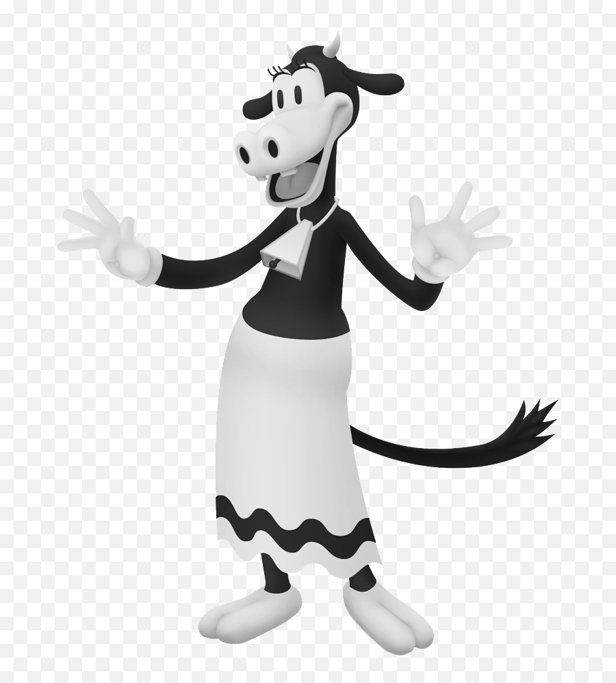 Clarabelle Cow Clipart - Full Size Clipart 3234007 Clarabelle Cow Black And White Emoji,Cow Clipart
