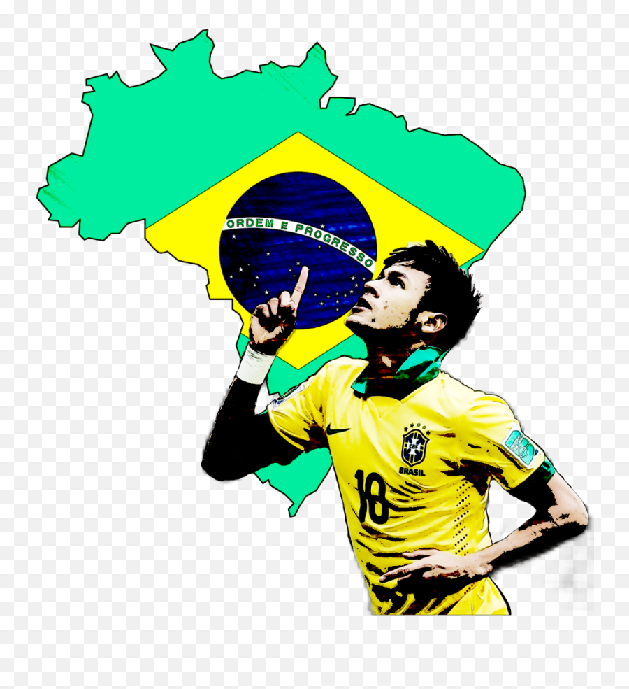 Neymar Football Soccer Landscape Art Painting Clipart - Full Emoji,Neymar Png