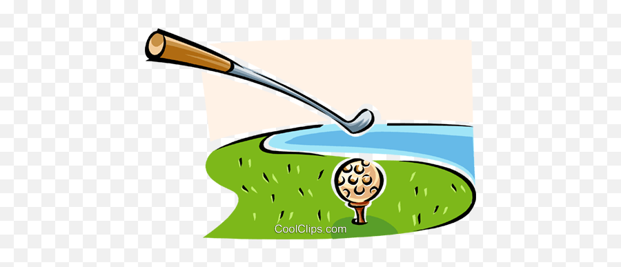 Golf Club And Ball Royalty Free Vector Clip Art Illustration - Illustration Emoji,Golf Club Clipart