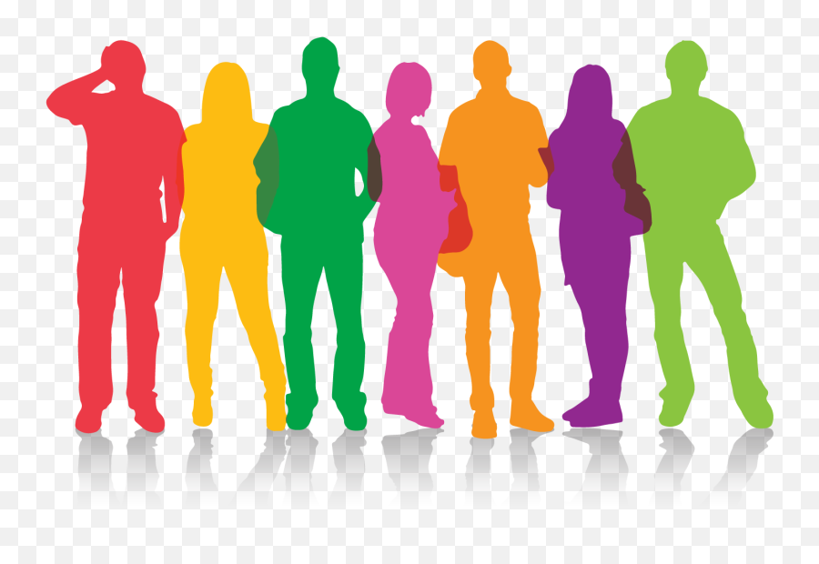 Silhouette Colorful People Png Clipart - Colour People Silhouette Png Emoji,People Png