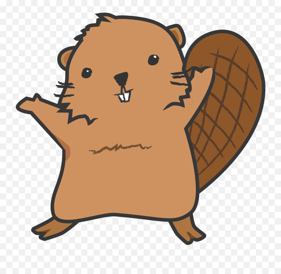 Graphic Freeuse Library Cartoon Beaver - Transparent Background Beaver Clipart Emoji,Beaver Clipart