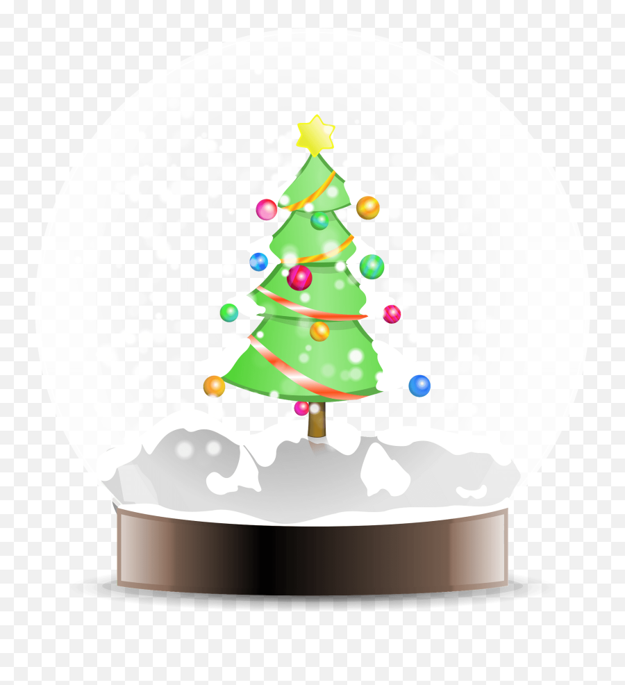 Christmas Tree Snow Globe Clipart Free Download Transparent - Cartoon Snow Globes Png Emoji,Christmas Trees Clipart
