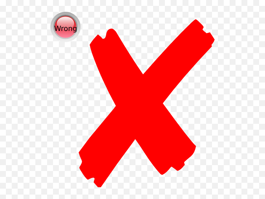 X Mark Clip Art At Clkercom - Vector Clip Art Online Emoji,Wrong Png