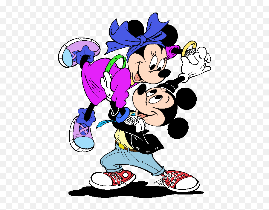 Free Sock Hop Clip Art - Mickey Mouse Swing Dance Emoji,80's Clipart