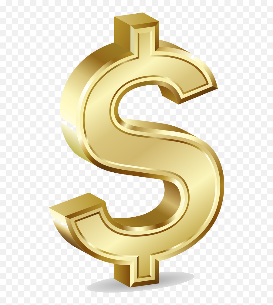 Dollar Sign Gold Currency Symbol Clip Art - Gold Dollar Gold Dollar Sign Emoji,Dollar Sign Clipart
