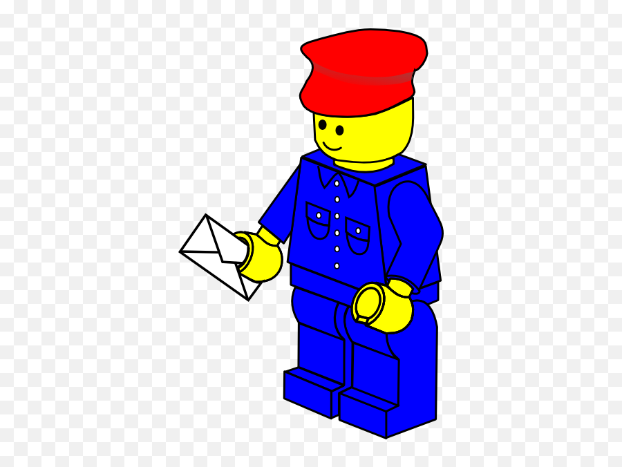 Lego Town Postman Clip Art At Clker - Lego Postman Emoji,Mailman Clipart
