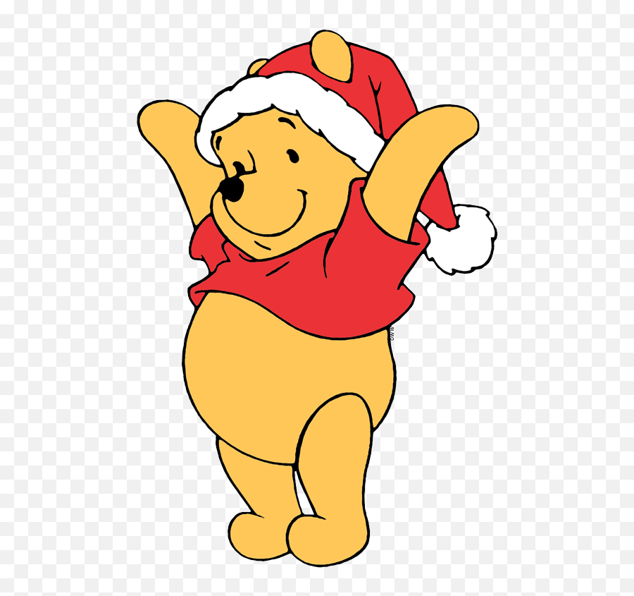 Christmas Clipart Transparent Santa - Novocomtop Cartoon Christmas Winnie The Pooh Emoji,Christmas Clipart Transparent