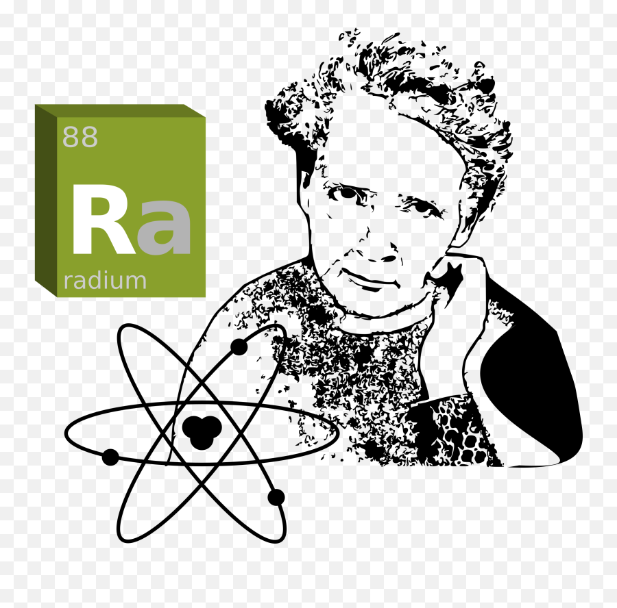Remember The Titans Marie Curie Emoji,Atom Clipart Black And White