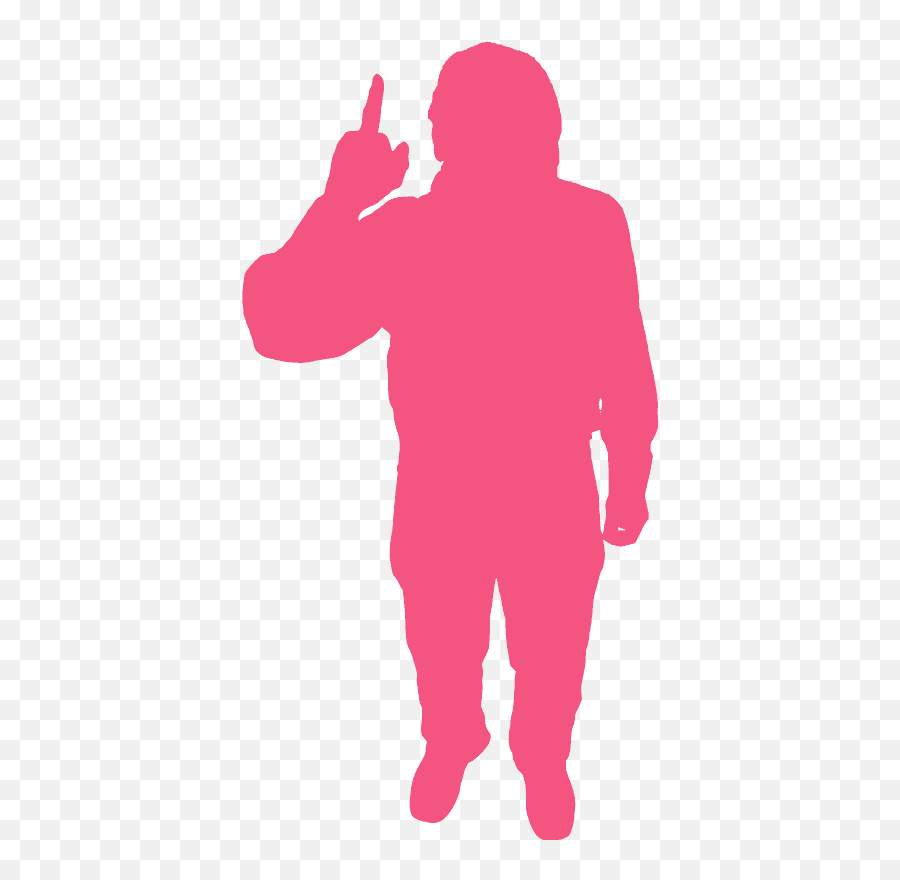 Man Pointing Up Silhouette - Free Vector Silhouettes Creazilla Emoji,Pink Guy Png