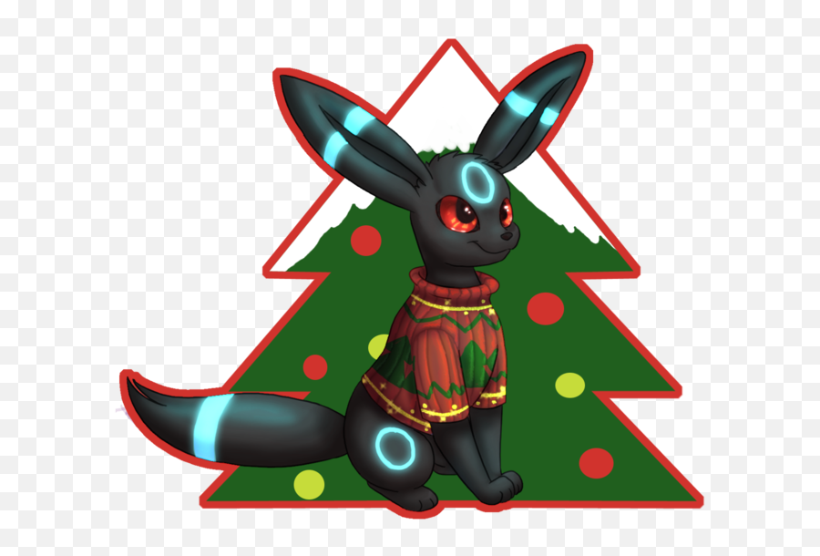 Pokemon Umbreon Christmas Clipart - Full Size Clipart Pokemon Umbreon Christmas Emoji,Pokemon Clipart