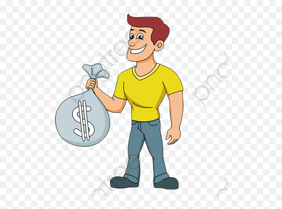 Scrooge Mcduck - Money Bag Clipart Man Hd Png Download Man With Money Clipart Emoji,Money Bag Clipart