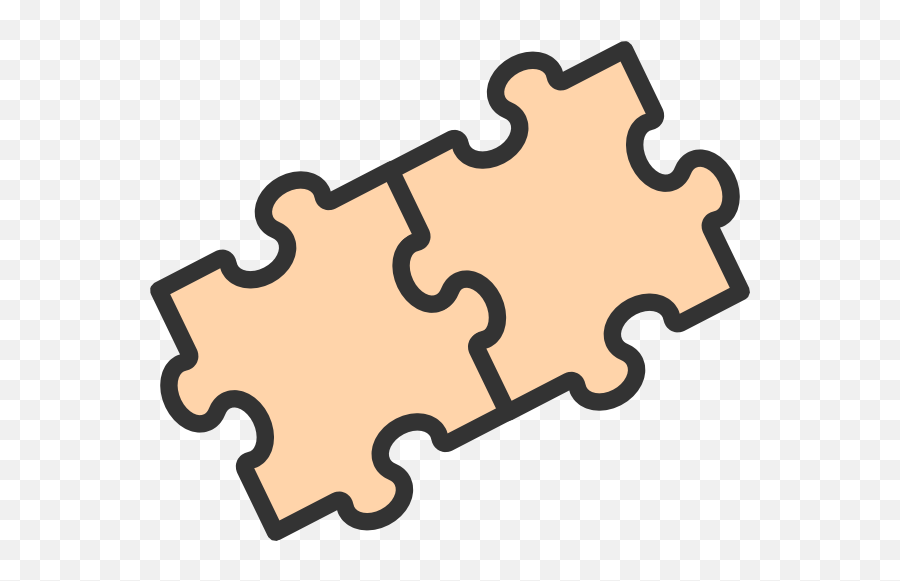 Two Puzzle Pieces - Puzzle 2 Pieces Png Emoji,Puzzle Pieces Clipart