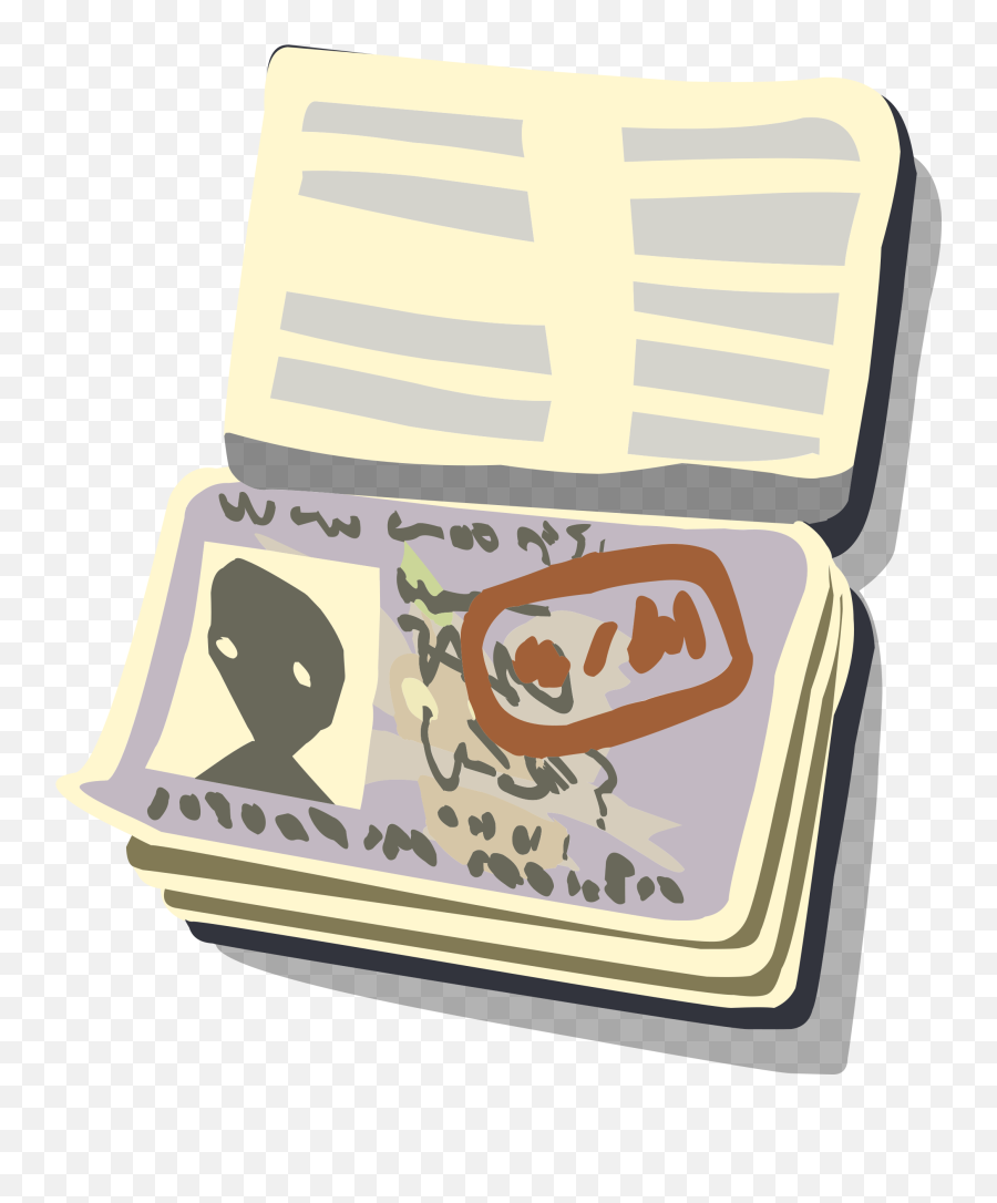 Open Passport Vector Clipart Free - Open Passport Png Emoji,Passport Clipart