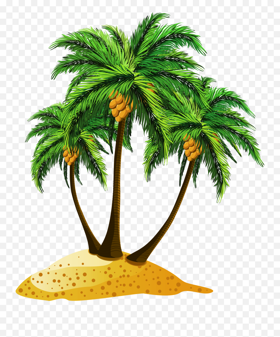 Coconut Tree Clipart Png - Coconut Tree Clipart Emoji,Coconut Clipart