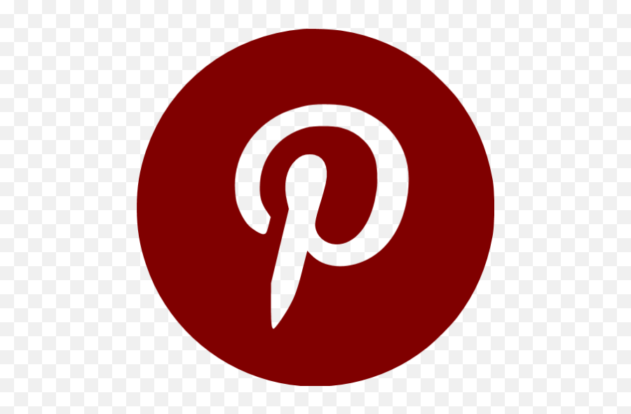 Maroon Pinterest 4 Icon - Free Maroon Social Icons Icono De Pinterest Png Emoji,Pinterest Logo