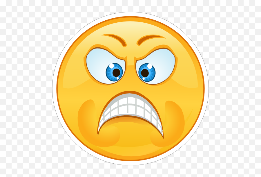 Crazy Angry Emoji Sticker - Mad Emoji,Angry Emoji Png