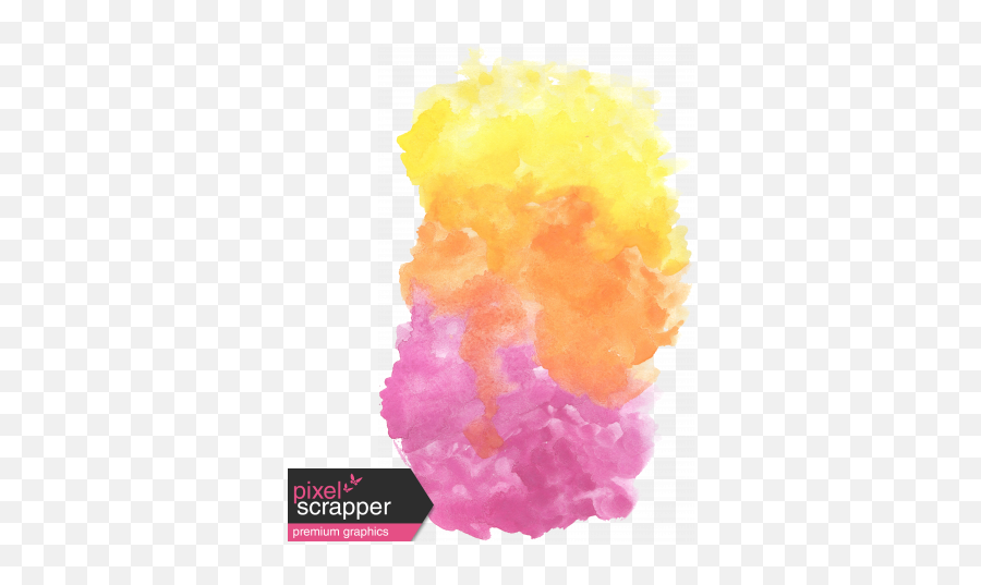 Watercolor Kit 5 - Brush 6 Color Graphic By Marisa Lerin Pink And Yellow Watercolour Brush Png Emoji,Pink Watercolor Png