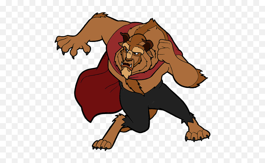 Download Beast Disney Png Jpg Black And White Download - Beast In Red Cape Emoji,Beauty And The Beast Png