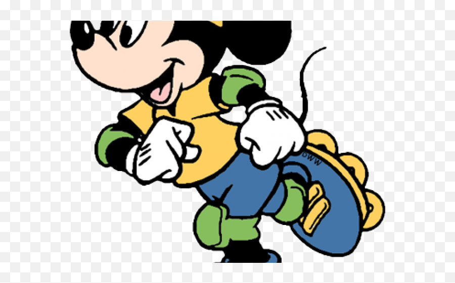 Mickey Mouse Clipart Ice Skating - Mickey Mouse Png Skating Mickey Emoji,Mickey Mouse Png