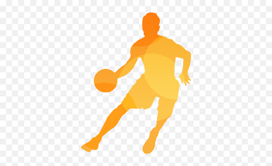 Basketball Player Silhouette Png Yellow - Silhouette Basketball Player Icon Emoji,Basketball Silhouette Png