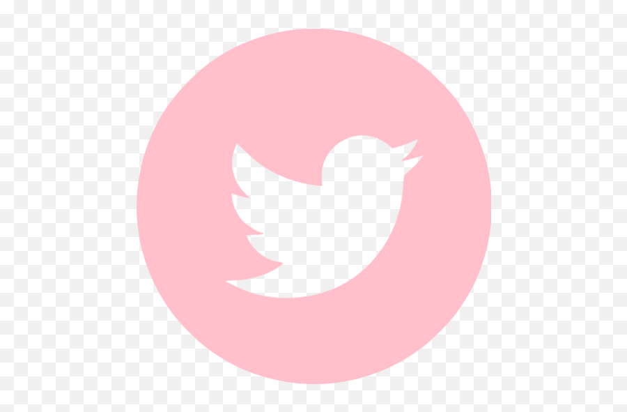 Pink Twitter 4 Icon - Free Pink Social Icons Circle Pink Twitter Logo Png Emoji,Pink Circle Png