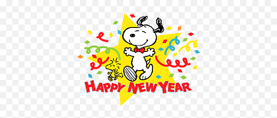 Free Happy New Year Clip Art - Happy New Year Snoopy Emoji,Happy New Year Clipart