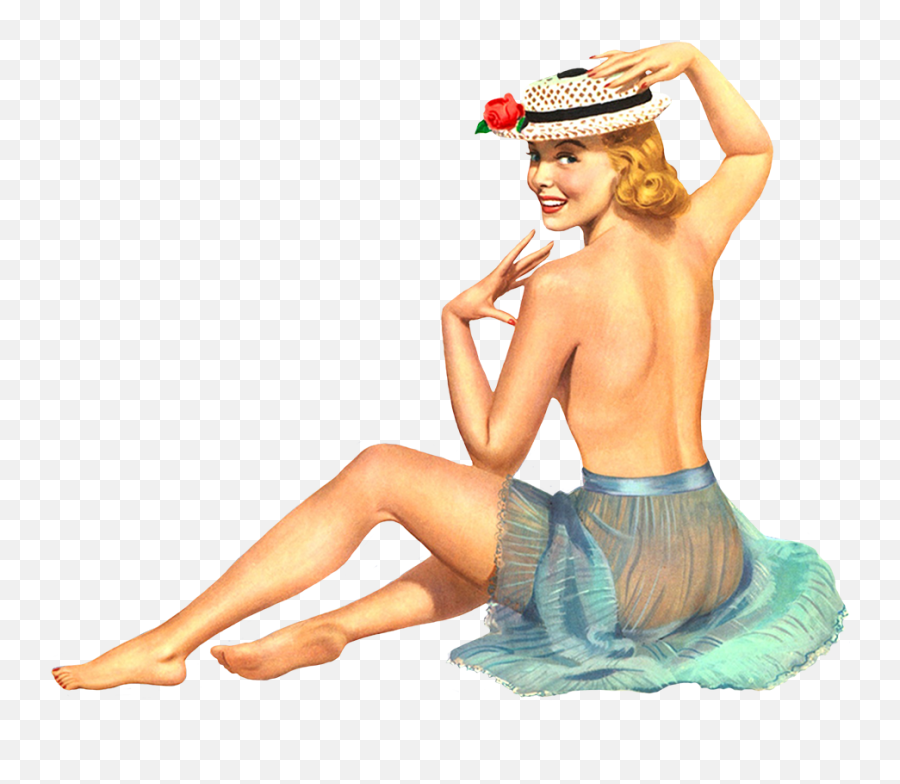 Retro And Vintage Clip Art - Pinup Girl No Background Emoji,Pin Up Girl Png