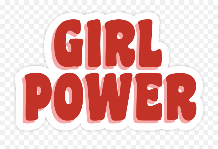 Transparent Girl Power Png - Red Girl Power Sticker Emoji,Girl Power Png