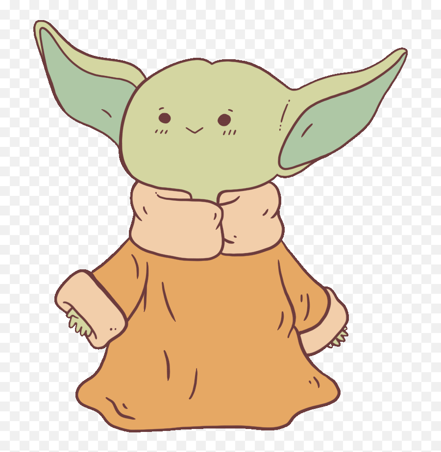 Baby Yoda Sticker By Malipi For Ios Android Giphy Animated - Baby Yoda Gif Cartoon Emoji,Yoda Clipart