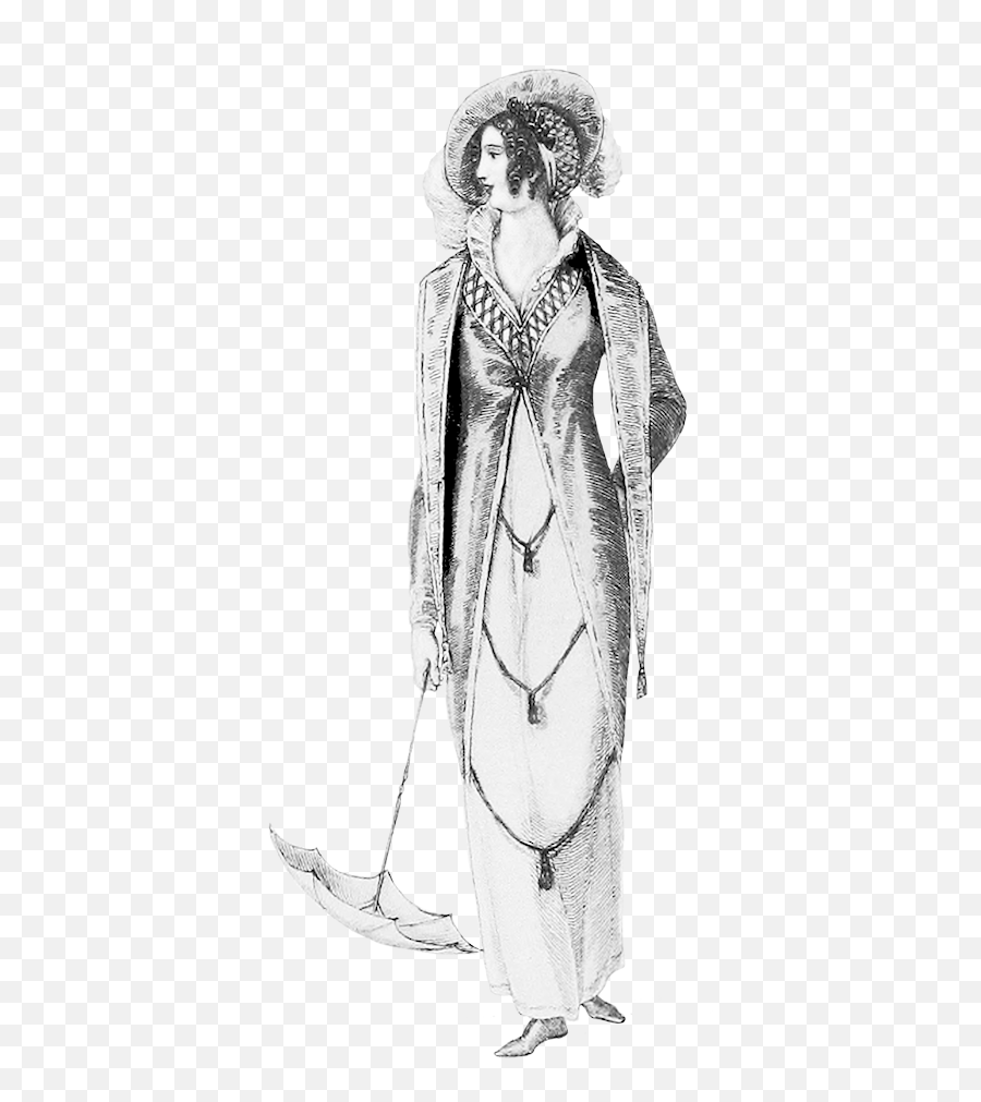 Clip Art Of Victorian Clothing - Promenade Or Opera Dress Emoji,Clipart Dressing