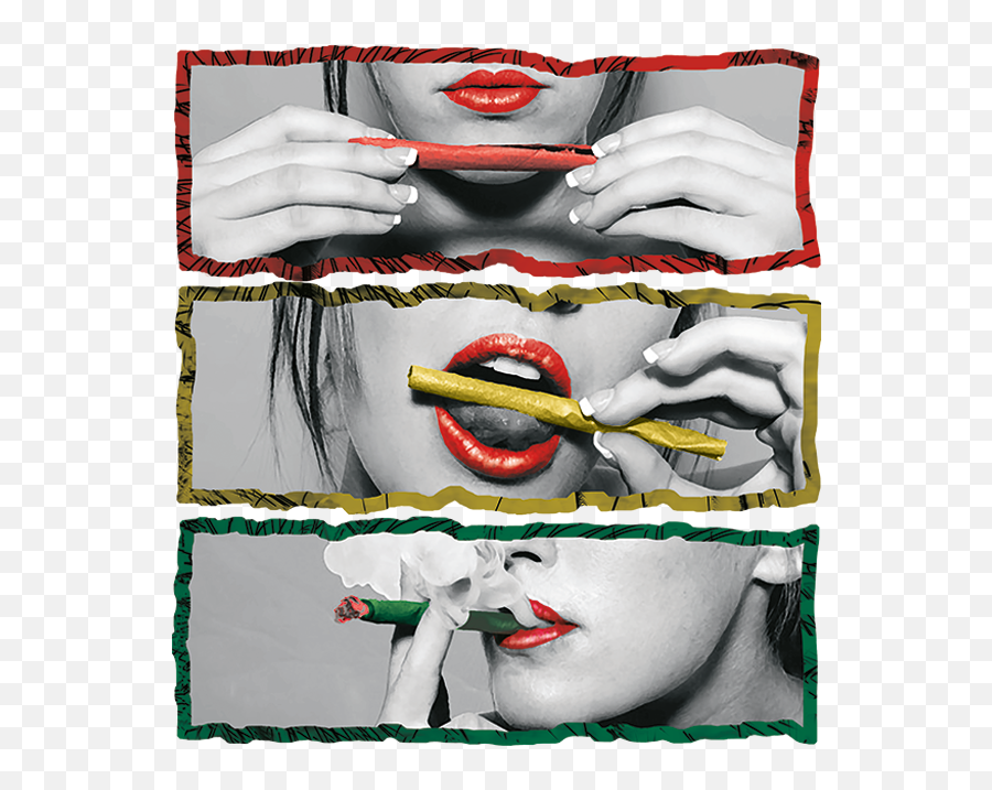 Roll Lick Smoke Lips - Men T Shirt Girl Emoji,Weed Smoke Png