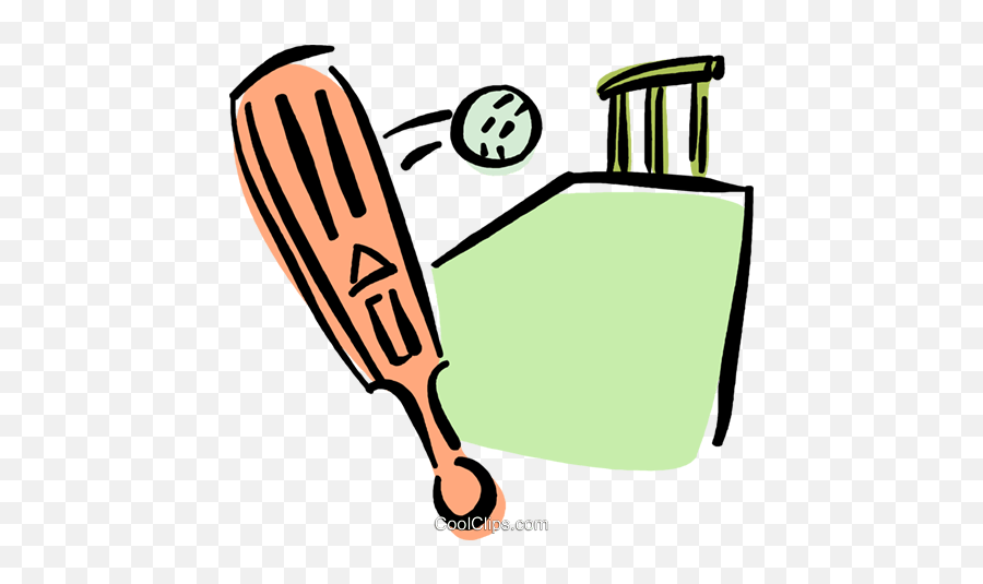 Cricket Bat And Ball Royalty Free Vector Clip Art - Drawing Emoji,Bat And Ball Clipart
