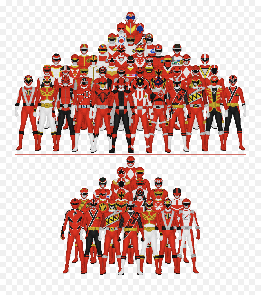 Super Sentai And Power Rangers Reds Emoji,Super Sentai Logo