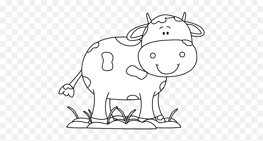Cow Clip Art - My Cute Graphics Black And White Cow Emoji,Cow Clipart