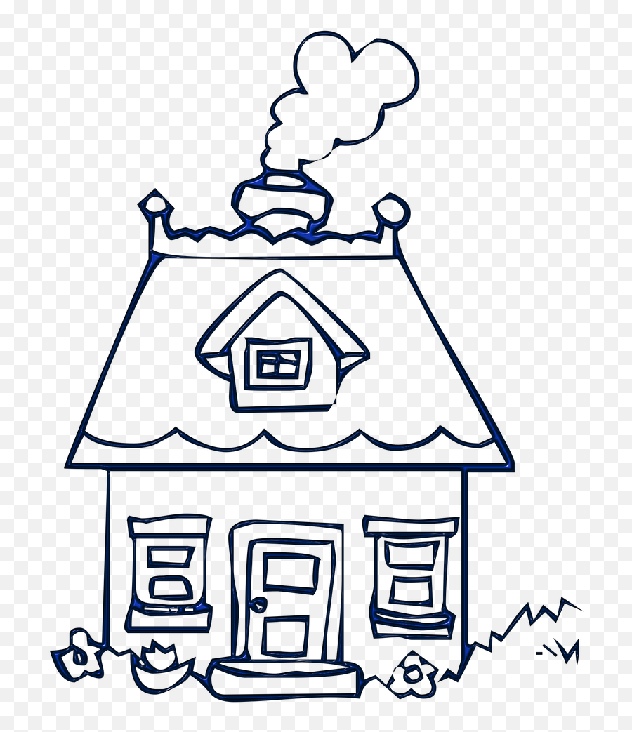 Forest House Cottage Building - House Doodle Transparent Emoji,House Clipart Black And White