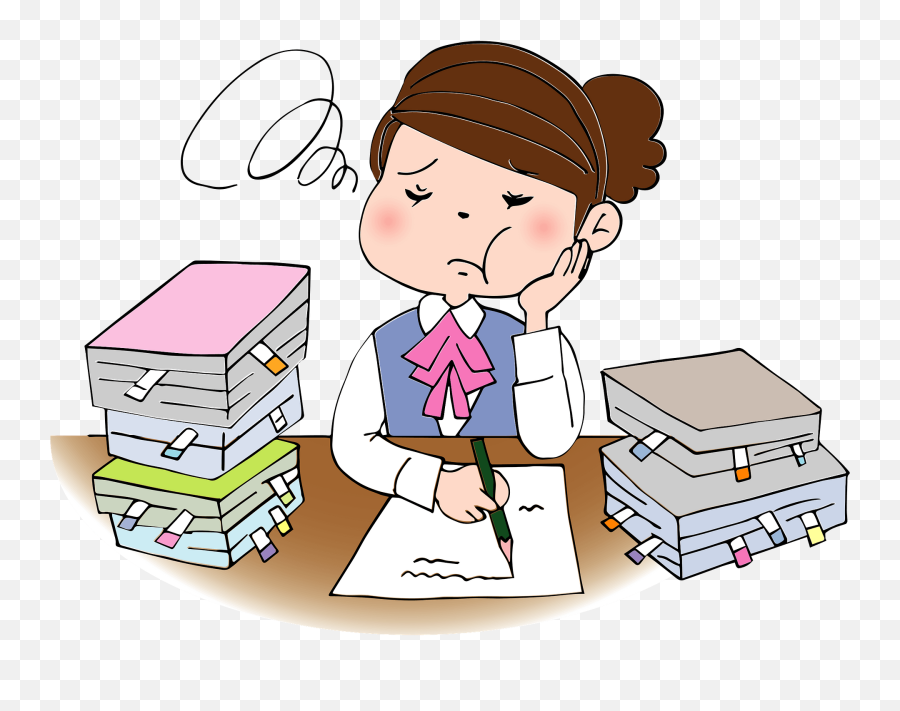 Businesswoman Is Stressed Clipart Emoji,Stress Clipart