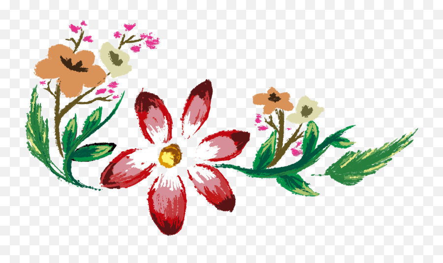Abstract Flowers Clipart - Chip Art Spring Flowers Emoji,Flowers Clipart
