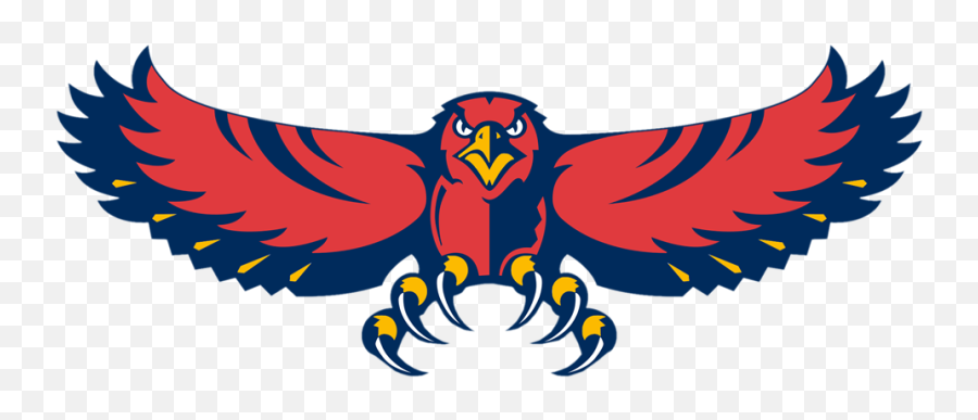 Hawk Clipart Volleyball - Atlanta Hawks 1995 Logo Emoji,Hawk Head Clipart