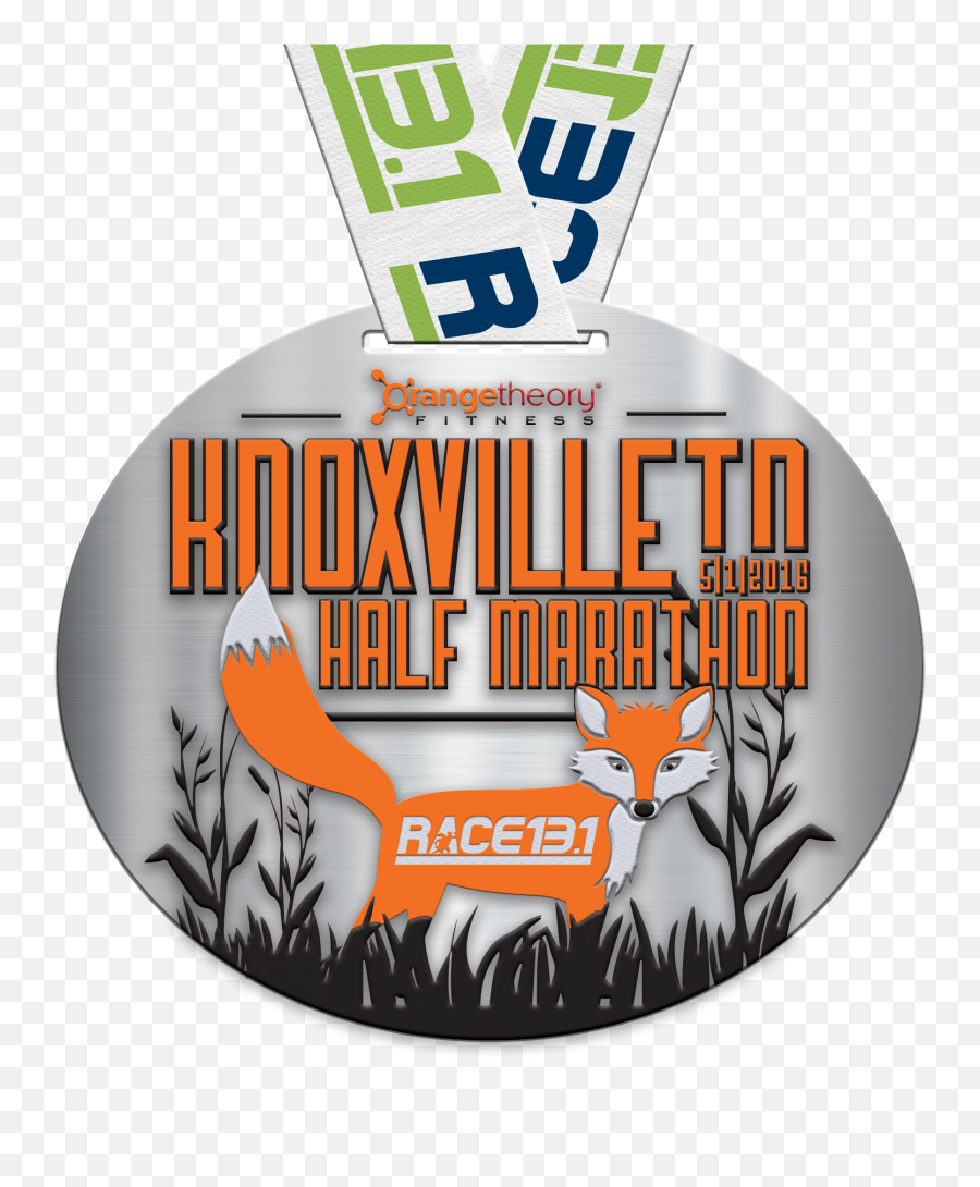 Race 13 - Knoxville Half Marathon Medal Emoji,Orange Theory Logo