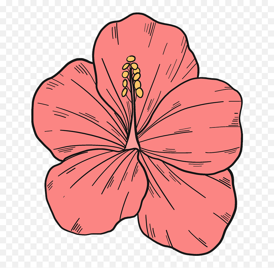 Pink Hibiscus Flower Clipart - Saint Kidd Emoji,Hawaiian Flower Clipart
