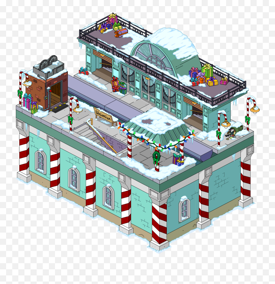 Download North Pole Station Flipped Snow Menu - Simpson Monorail Stations Tapped Out North Pole Emoji,North Pole Clipart