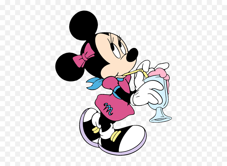 Minnie Mouse Clip Art 9 Disney Clip Art Galore - Minnie Mouse Drinking Cartoon Emoji,Milkshake Clipart